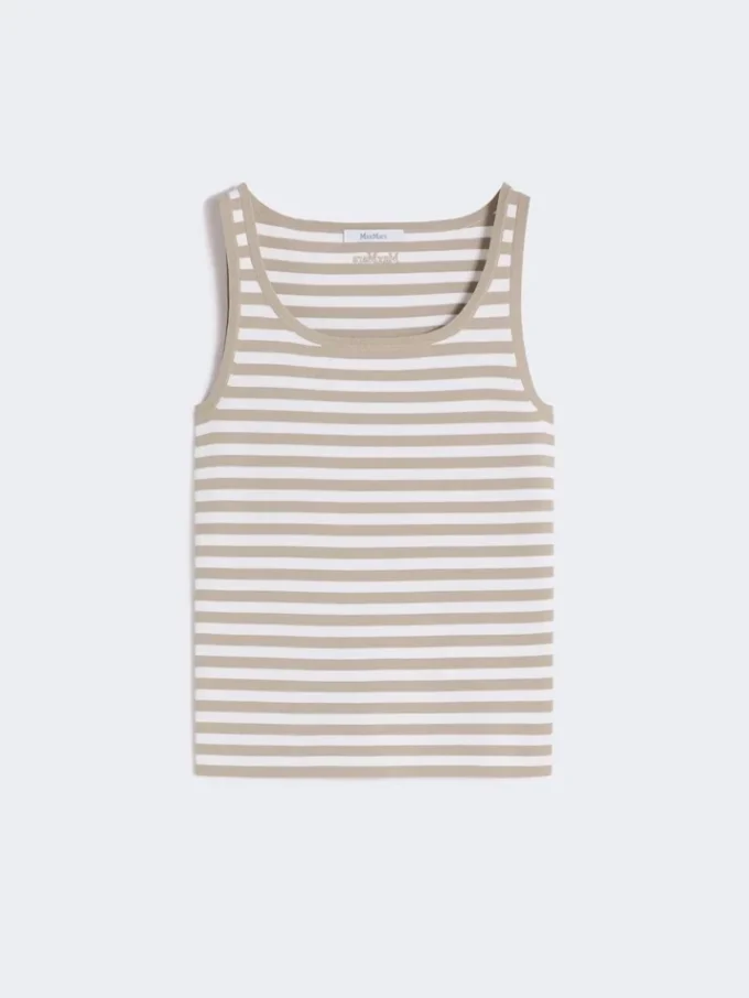 Pull sans manches en crêpe de viscose, rose Pull sans manches en crêpe de viscose, rose