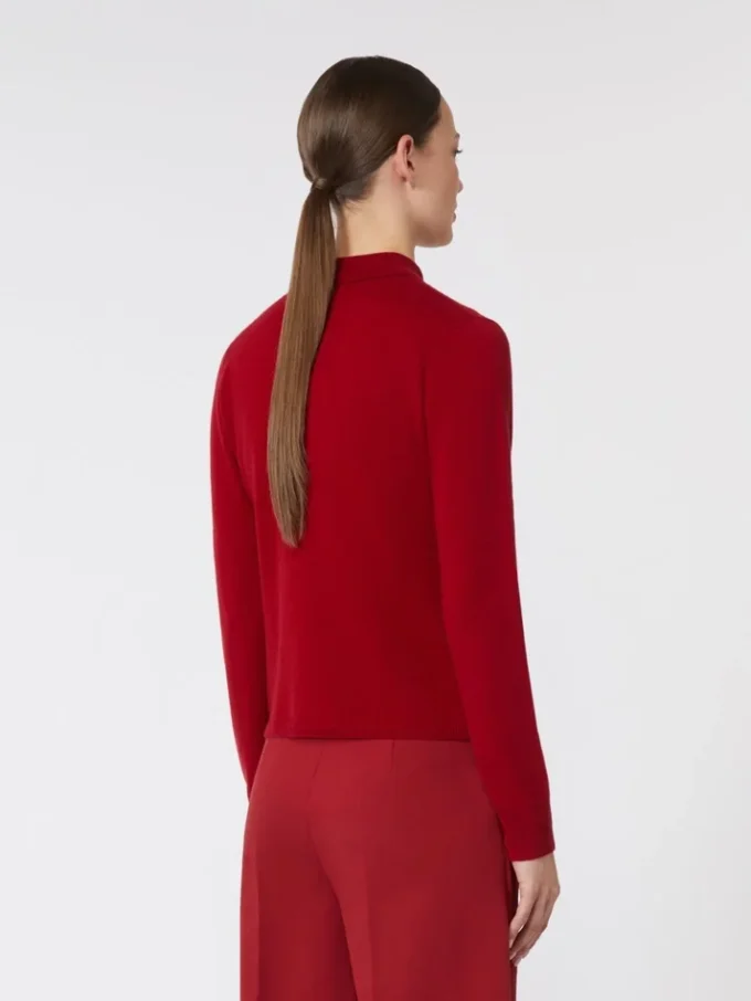 Pull slim en laine et cachemire, rouge foncé Pull slim en laine et cachemire, rouge foncé