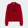 Pull slim en laine et cachemire, rouge foncé Pull slim en laine et cachemire, rouge foncé