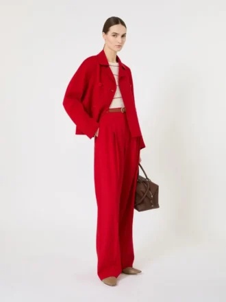 Pull slim en laine et soie, blanc