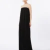 Robe bustier en cady, noire Robe bustier en cady, noire