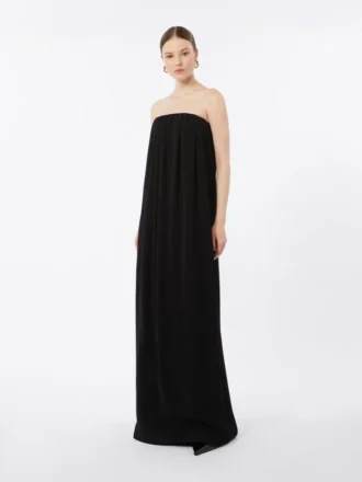 Robe bustier en cady, noire