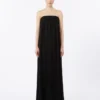 Robe bustier en cady, noire Robe bustier en cady, noire