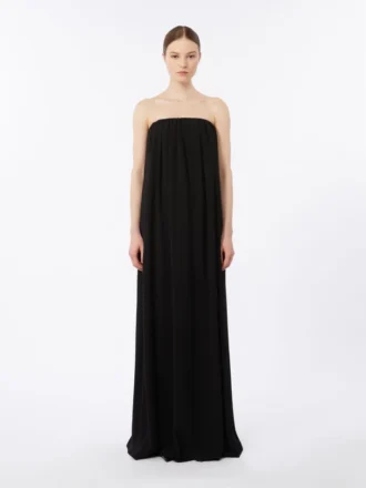Robe bustier en cady, noire