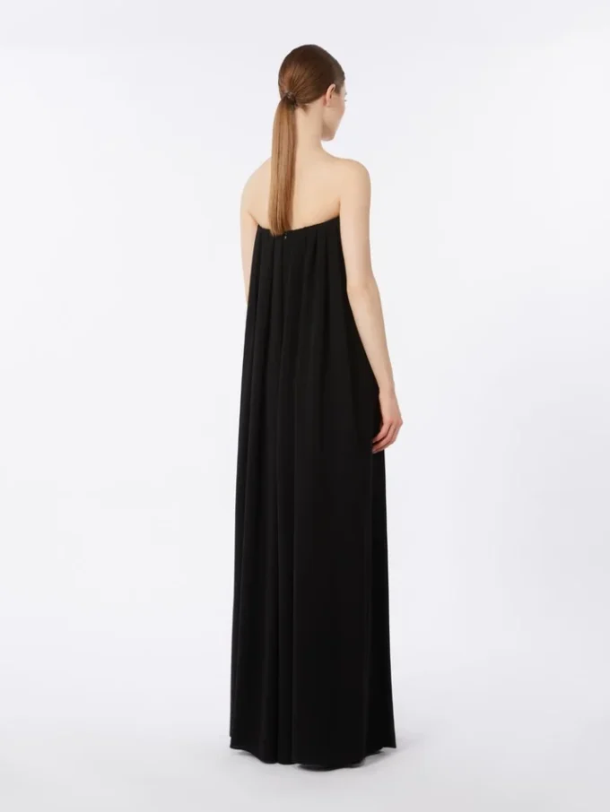 Robe bustier en cady, noire Robe bustier en cady, noire