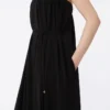 Robe bustier en cady, noire Robe bustier en cady, noire