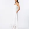 Robe bustier en toile de lin, blanche Robe bustier en toile de lin, blanche