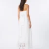 Robe bustier en toile de lin, blanche Robe bustier en toile de lin, blanche