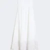 Robe bustier en toile de lin, blanche Robe bustier en toile de lin, blanche
