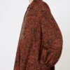 Robe caftan en coton imprimé, couleur caramel Robe caftan en coton imprimé, couleur caramel
