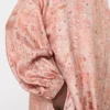 Robe caftan en sergé imprimé, corail Robe caftan en sergé imprimé, corail