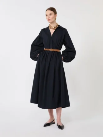 Robe chemise en coton, bleu marine