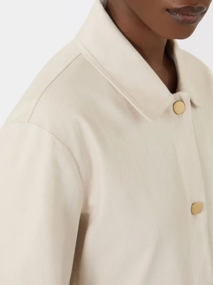 Robe chemise en denim bull coton, couleur sable Robe chemise en denim bull coton, couleur sable