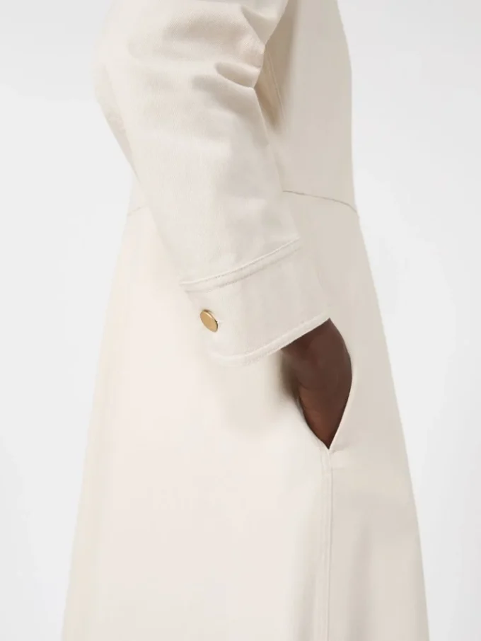 Robe chemise en denim bull coton, couleur sable Robe chemise en denim bull coton, couleur sable