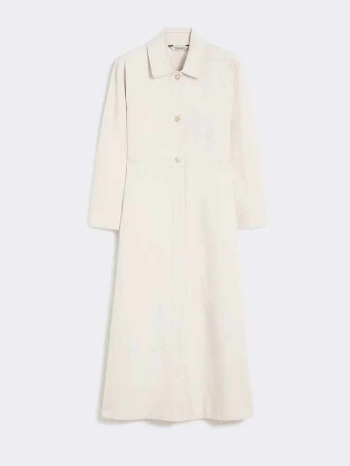 Robe chemise en denim bull coton, couleur sable Robe chemise en denim bull coton, couleur sable
