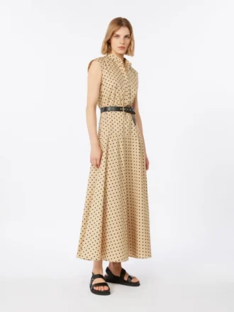 Robe chemise en popeline imprimée, style colonial