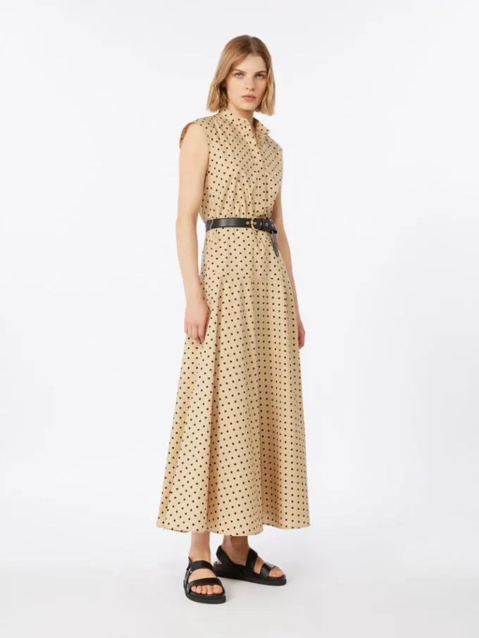 Robe chemise en popeline imprimée, style colonial Robe chemise en popeline imprimée, style colonial