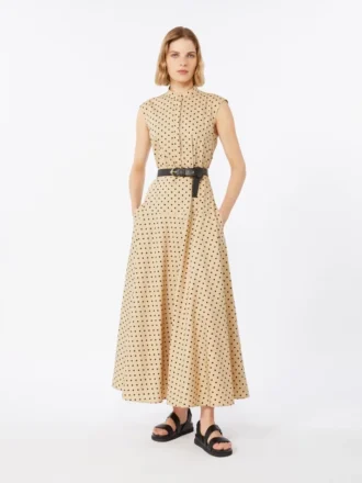 Robe chemise en popeline imprimée, style colonial