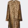 Robe chemise en sergé de soie à croisillons, couleur camel Robe chemise en sergé de soie à croisillons, couleur camel