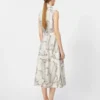 Robe chemise imprimée en mikado, ivoire Robe chemise imprimée en mikado, ivoire