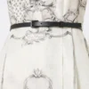 Robe chemise imprimée en mikado, ivoire Robe chemise imprimée en mikado, ivoire