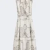 Robe chemise imprimée en mikado, ivoire Robe chemise imprimée en mikado, ivoire