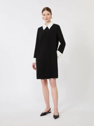 Robe courte en cady, noire