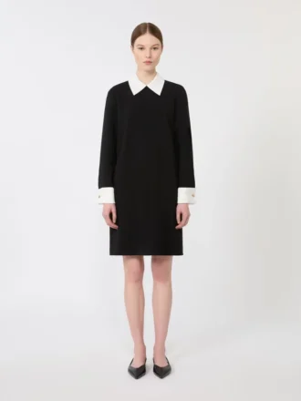 Robe courte en cady, noire