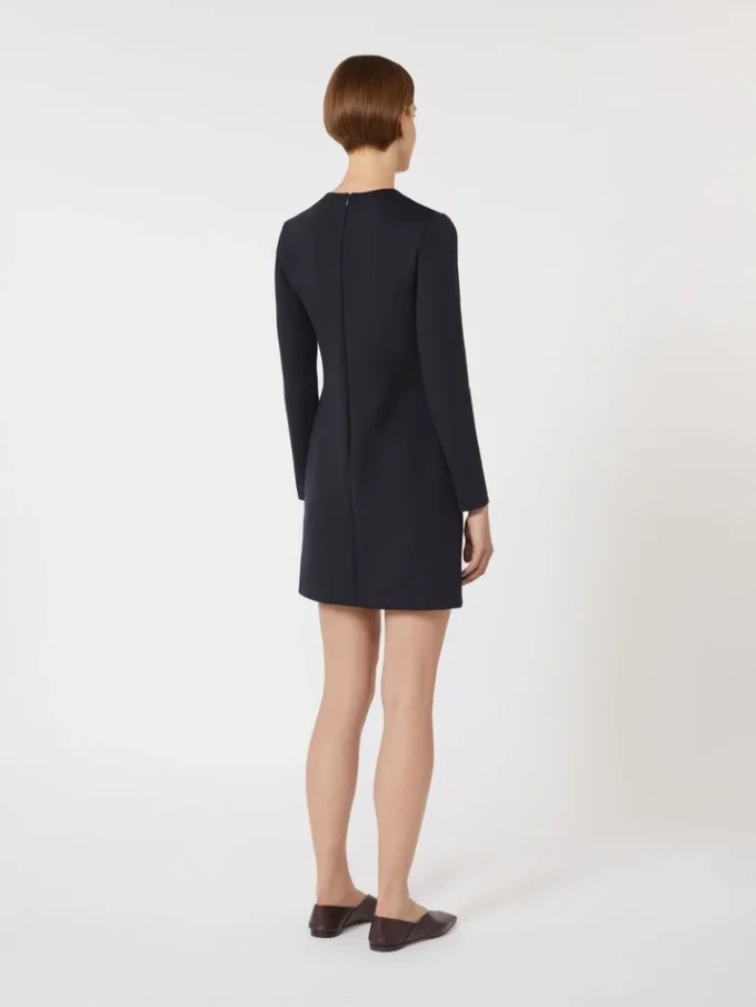 Robe courte en jersey scuba, bleu outremer Robe courte en jersey scuba, bleu outremer