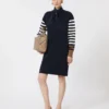 Robe courte en laine, bleu outremer Robe courte en laine, bleu outremer