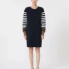 Robe courte en laine, bleu outremer Robe courte en laine, bleu outremer