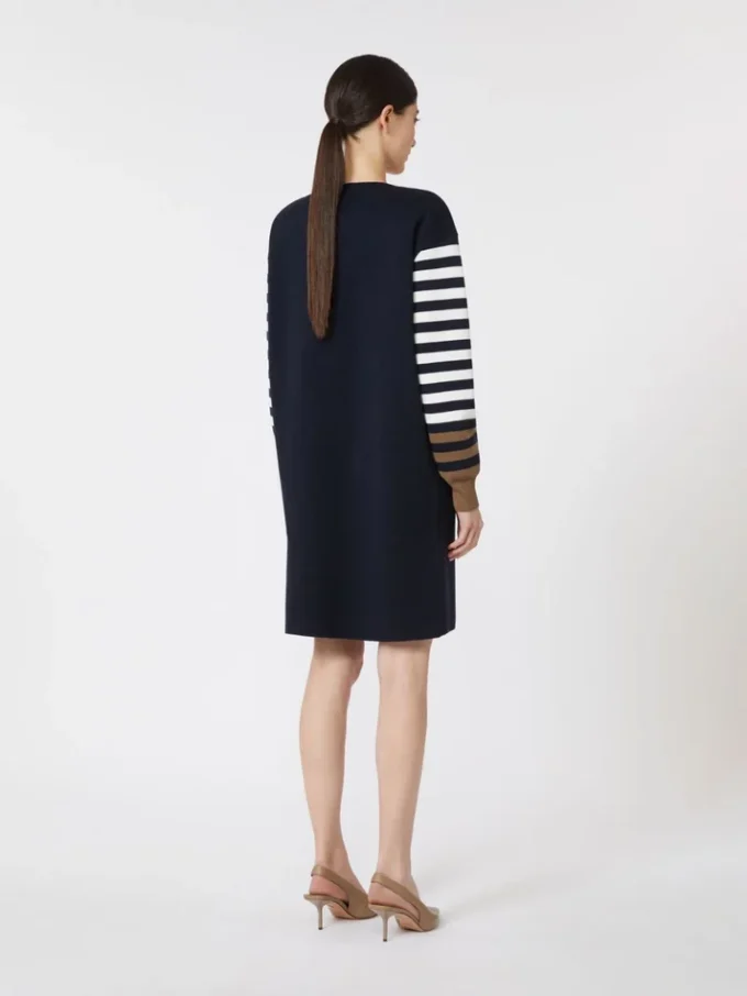 Robe courte en laine, bleu outremer Robe courte en laine, bleu outremer