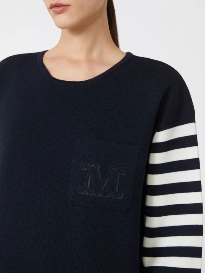 Robe courte en laine, bleu outremer Robe courte en laine, bleu outremer