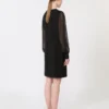 Robe de cocktail en cady, noire Robe de cocktail en cady, noire
