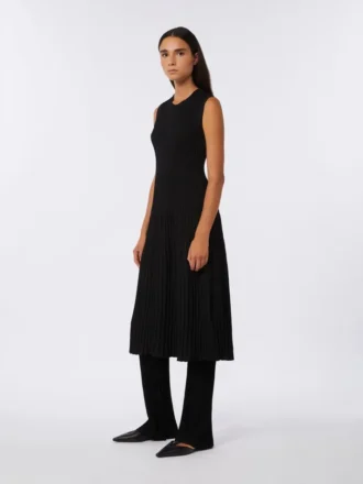 Robe en crêpe de viscose, noir