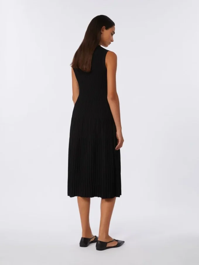 Robe en crêpe de viscose, noir Robe en crêpe de viscose, noir