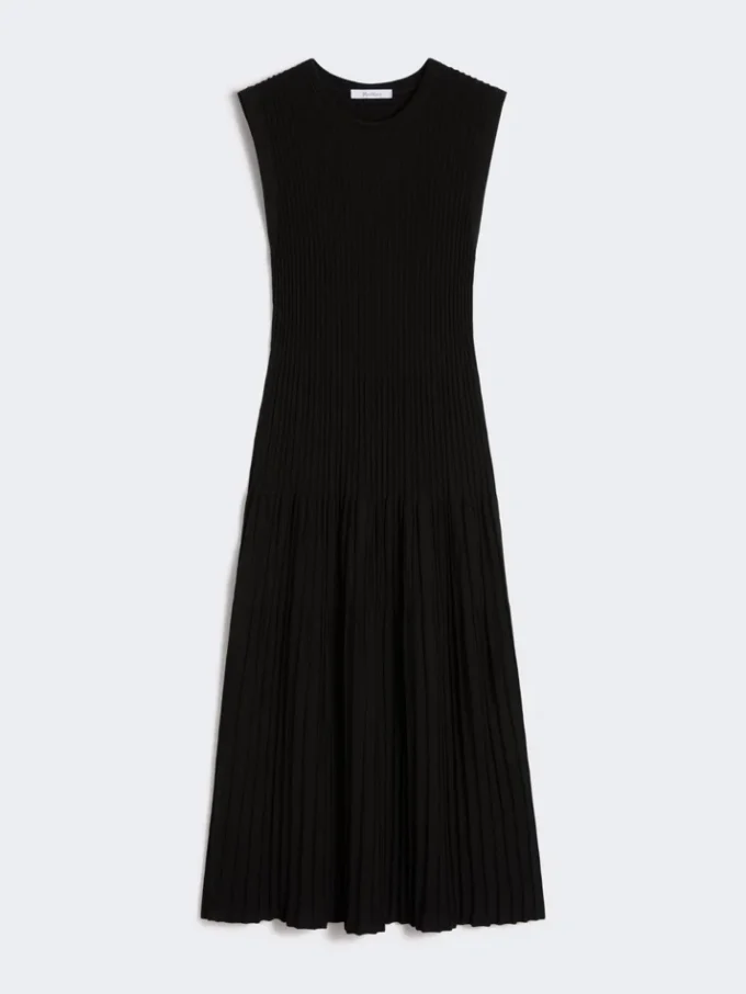 Robe en crêpe de viscose, noir Robe en crêpe de viscose, noir