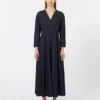 Robe en denim de coton avec ceinture, bleu outremer