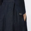 Robe en denim de coton avec ceinture, bleu outremer