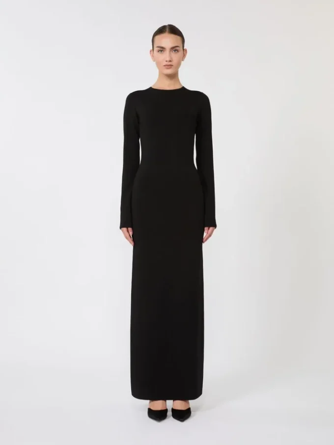 Robe en fil de viscose, noir Robe en fil de viscose, noir