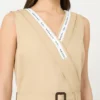 Robe en gabardine déperlante, beige Robe en gabardine déperlante, beige