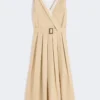 Robe en gabardine déperlante, beige Robe en gabardine déperlante, beige