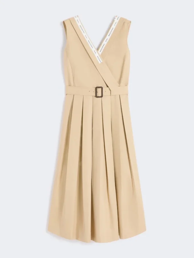 Robe en gabardine déperlante, beige Robe en gabardine déperlante, beige