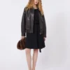 Robe en jersey crêpé, noir Robe en jersey crêpé, noir