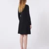 Robe en jersey crêpé, noir Robe en jersey crêpé, noir
