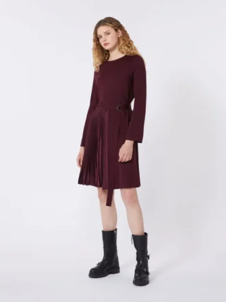Robe en jersey Milano-knit, bordeaux