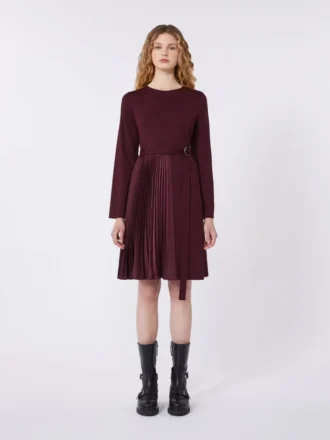 Robe en jersey Milano-knit, bordeaux