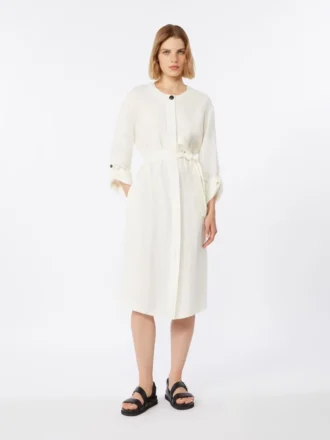 Robe en lin délavé, couleur naturelle