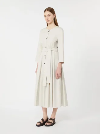 Robe en popeline de coton, bleu glacier