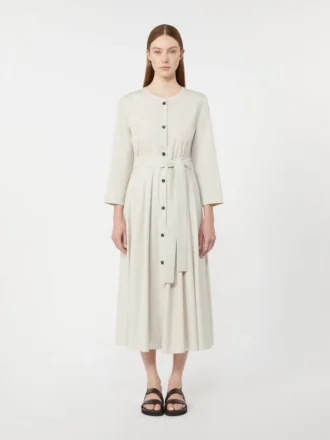 Robe en popeline de coton, bleu glacier